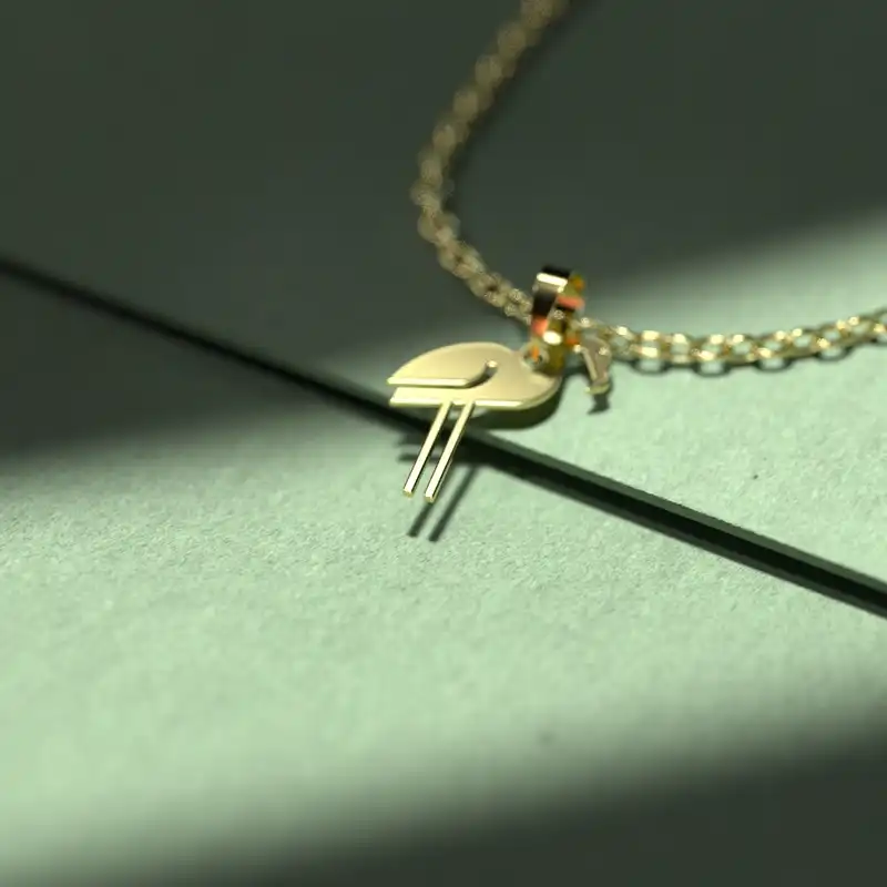 گردنبند طلا 18 عیار زنانه مدوپد مدل لک لک کد N2-1-1019