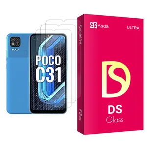 Asda DS Glass MIX003 Screen Protector For Xiaomi Poco C31 Pack Of 3
