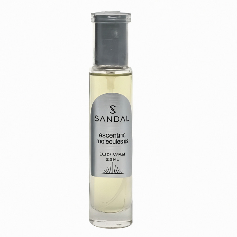 عطر جیبی مردانه صندل مدل مولکول با رایحه معتدل حجم ۲۵ میلی لیتر