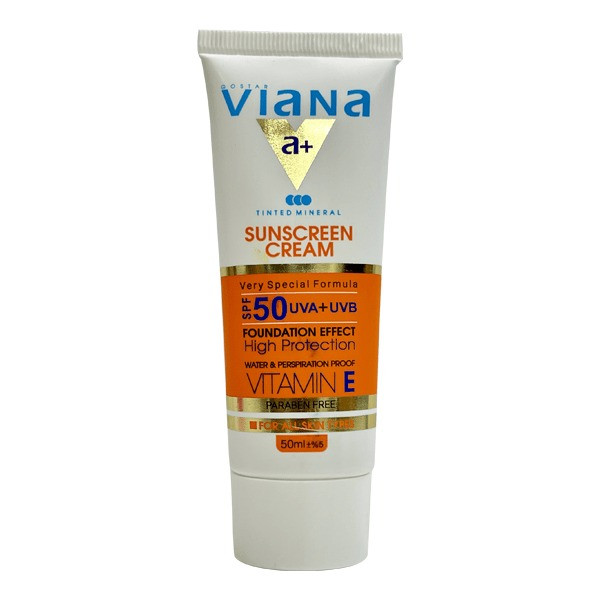 کرم ضد آفتاب رنگی ویانا spf 50 مدل 1 مناسب برای انواع پوست حجم 50 میلی لیتر کرم ضد آفتاب رنگی ویانا spf 50 مدل 1 مناسب برای انواع پوست حجم 50 میلی لیتر