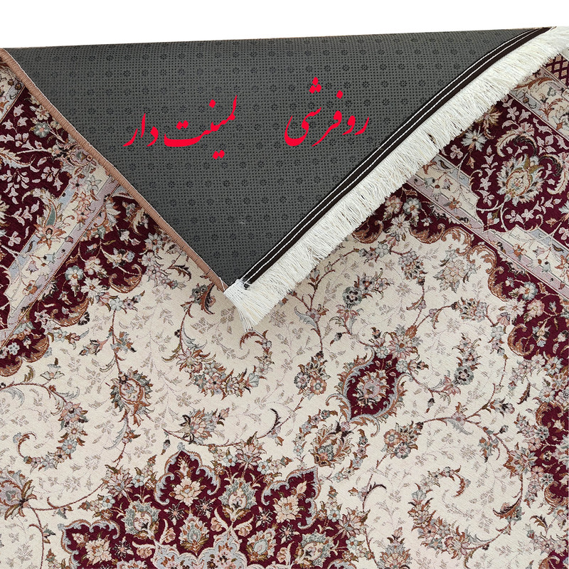 فرش پارچه ای نادرباف یزد مدل لمینت دار طرح قالی کد 305z