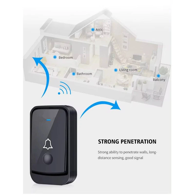 عکس شماره 9 : زنگ بی سیم مدل 2q189-bb به همراه شستی