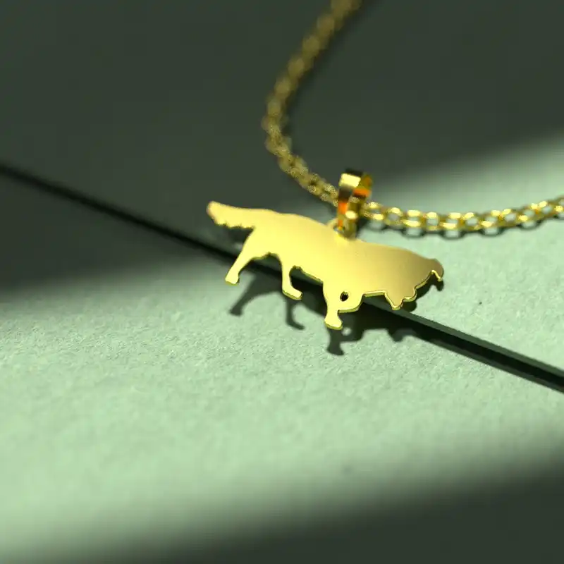 گردنبند طلا 18 عیار زنانه مدوپد مدل سگ کد J3-1-1276