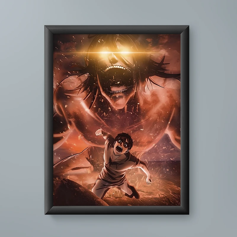 تابلو مدل انیمه ارن یگر اتک ان تایتان Eren Jaeger attack on titan 15