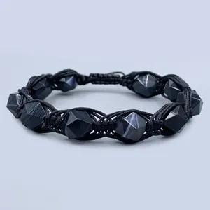 دستبند مردانه مدل عقیق تراش استار کد 002