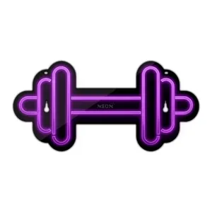 چراغ دیواری نئون دیزاین طرح Dumbbell-BL_PR