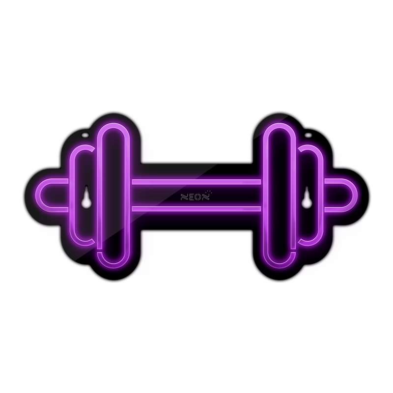 چراغ دیواری نئون دیزاین طرح Dumbbell-BL_PR