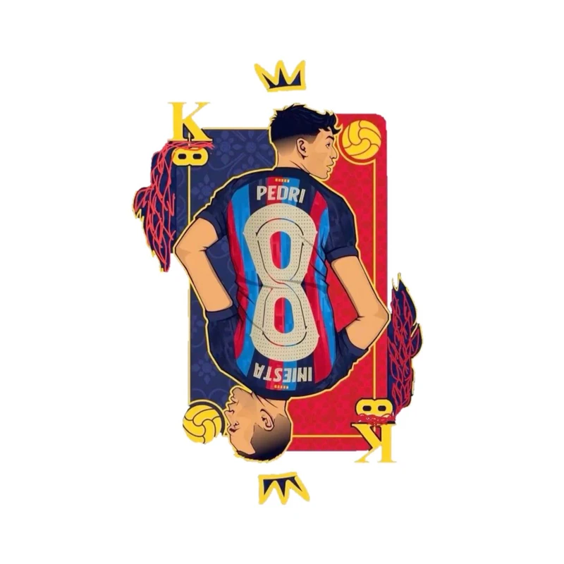 استیکر پارچه و لباس پاد آفرین مدل کارتونی فوتبالی پدری بامزه جذاب کد 1912