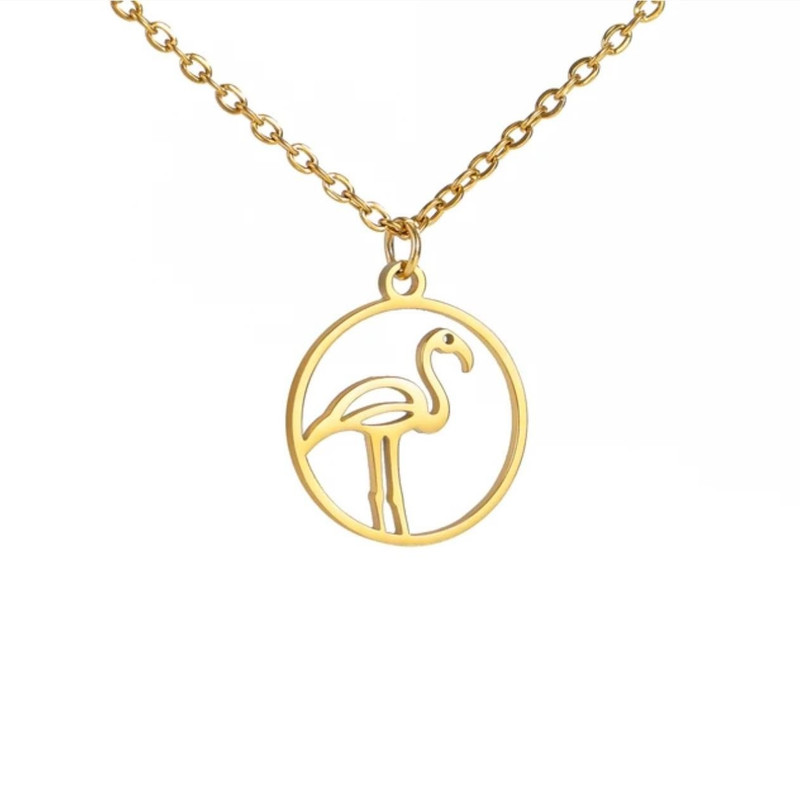 گردنبند طلا 18 عیار زنانه آرا مدل فلامینگو