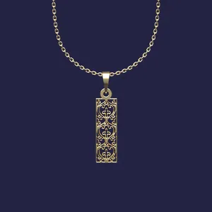 گردنبند طلا 18 عیار زنانه مدوپد مدل هندسی کد Z2-1-1203