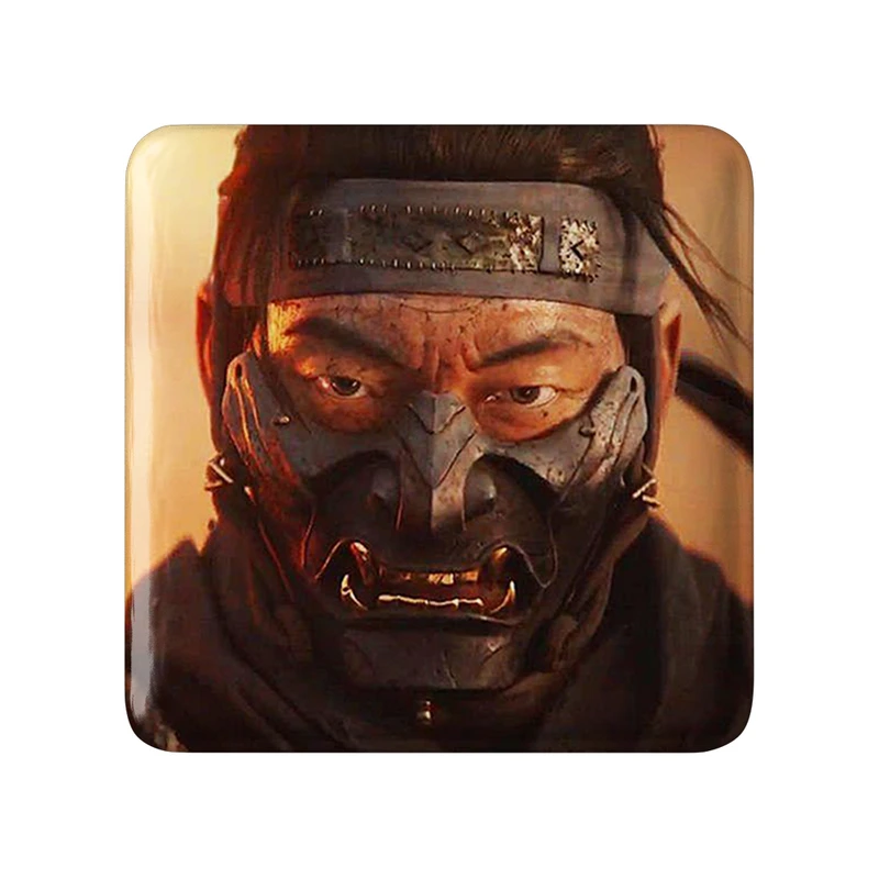 مگنت خندالو طرح گوست آف سوشیما مدل مربعی کد 30808