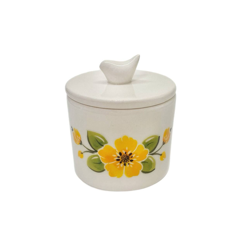 سرویس چای خوری 4 پارچه دو نفره مدل گل و مرغ
