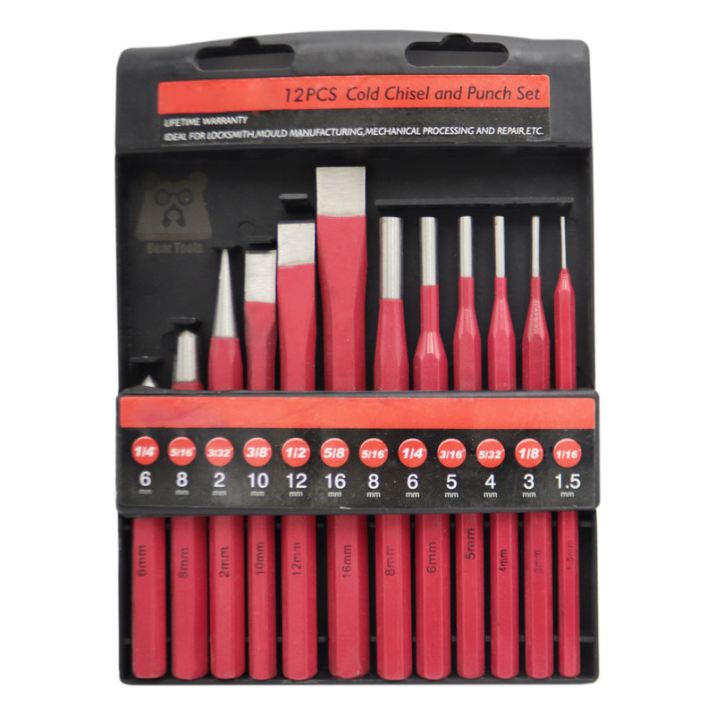 قلم و سنبه مدل بیر تولز کد YPJ-1.5-16MM مجموعه 12 عددی قلم و سنبه مدل بیر تولز کد YPJ-1.5-16MM مجموعه 12 عددی