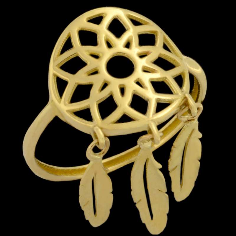 انگشتر طلا 18 عیار زنانه طلای مستجابی مدل دریم کچر کد 67012