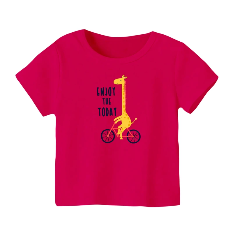 تی شرت آستین کوتاه بچگانه مدل زرافه کد ۳