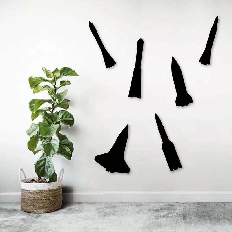 استیکر مدل موشک و راکت مجموعه 6 عددی