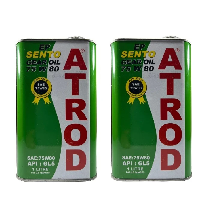 روغن گیربکس آترود مدل 75W80 GL5 حجم 1 لیتر مجموعه 2 عددی