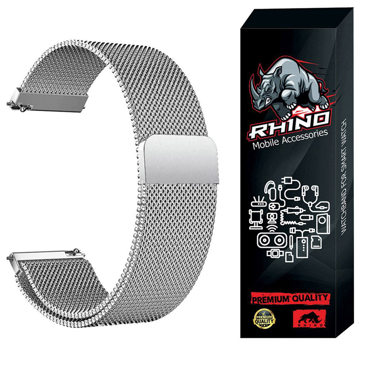 بند راینو مدل Milanese مناسب برای ساعت هوشمند گلوریمی M1 Pro