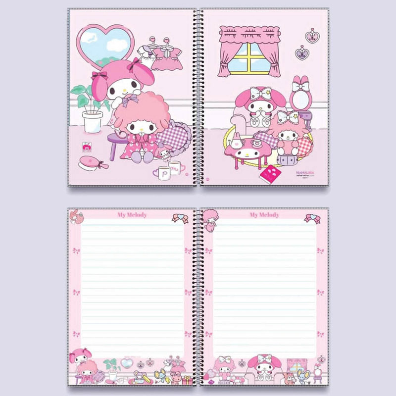 دفتر مشق 40 برگ آلما مدل حاشیه دار کرومی طرح MELODY کد 7422