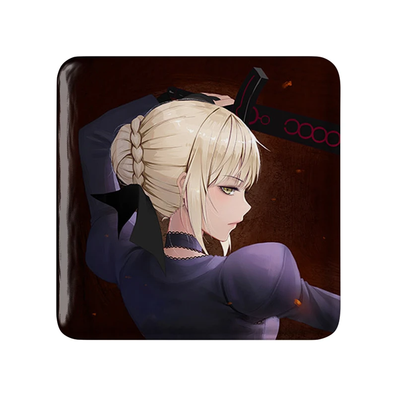 مگنت خندالو طرح التر انیمه فیت استی نایت Fate Stay Night  مدل مربعی کد 22766