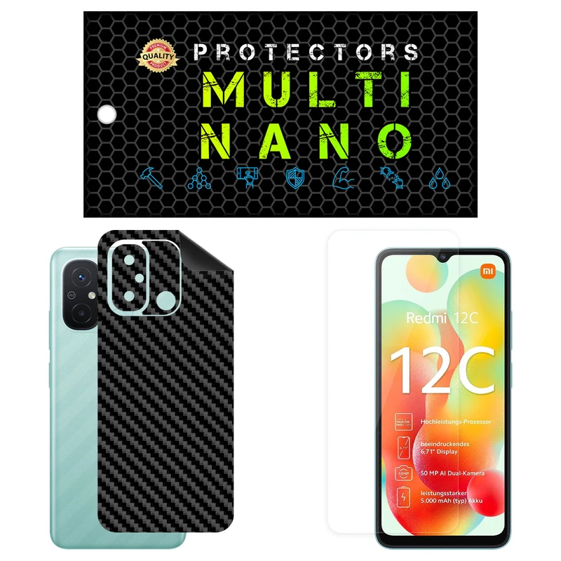 محافظ صفحه نمایش مولتی نانو مدل X-SFC مناسب برای گوشی موبایل شیائومی Redmi 12C به همراه برچسب پوششی