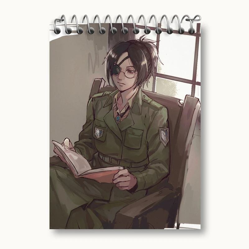 دفتر یادداشت 50 برگ خندالو مدل هانجی انیمه اتک آن تایتان Attack on Titan کد 18609