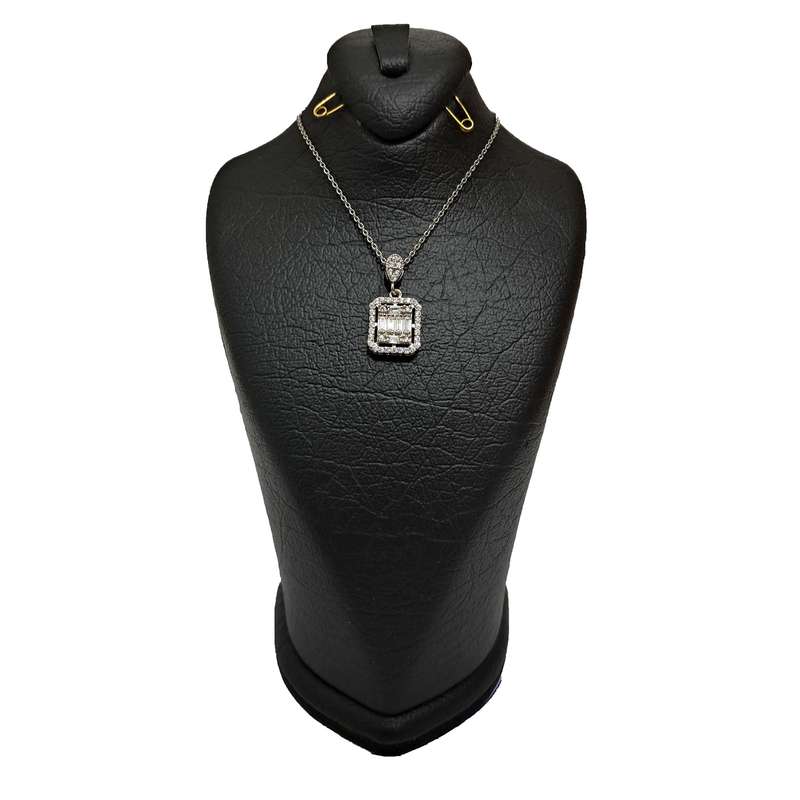 گردنبند نقره زنانه مدل مژگان کد SHL