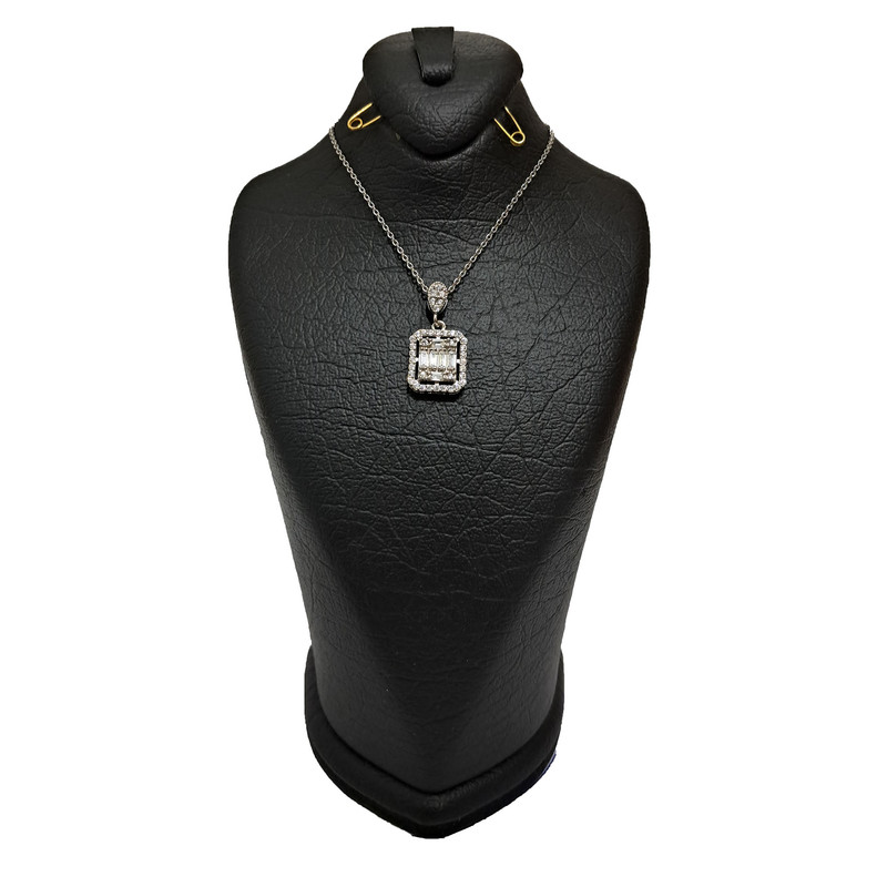 گردنبند نقره زنانه مدل مژگان کد SHL