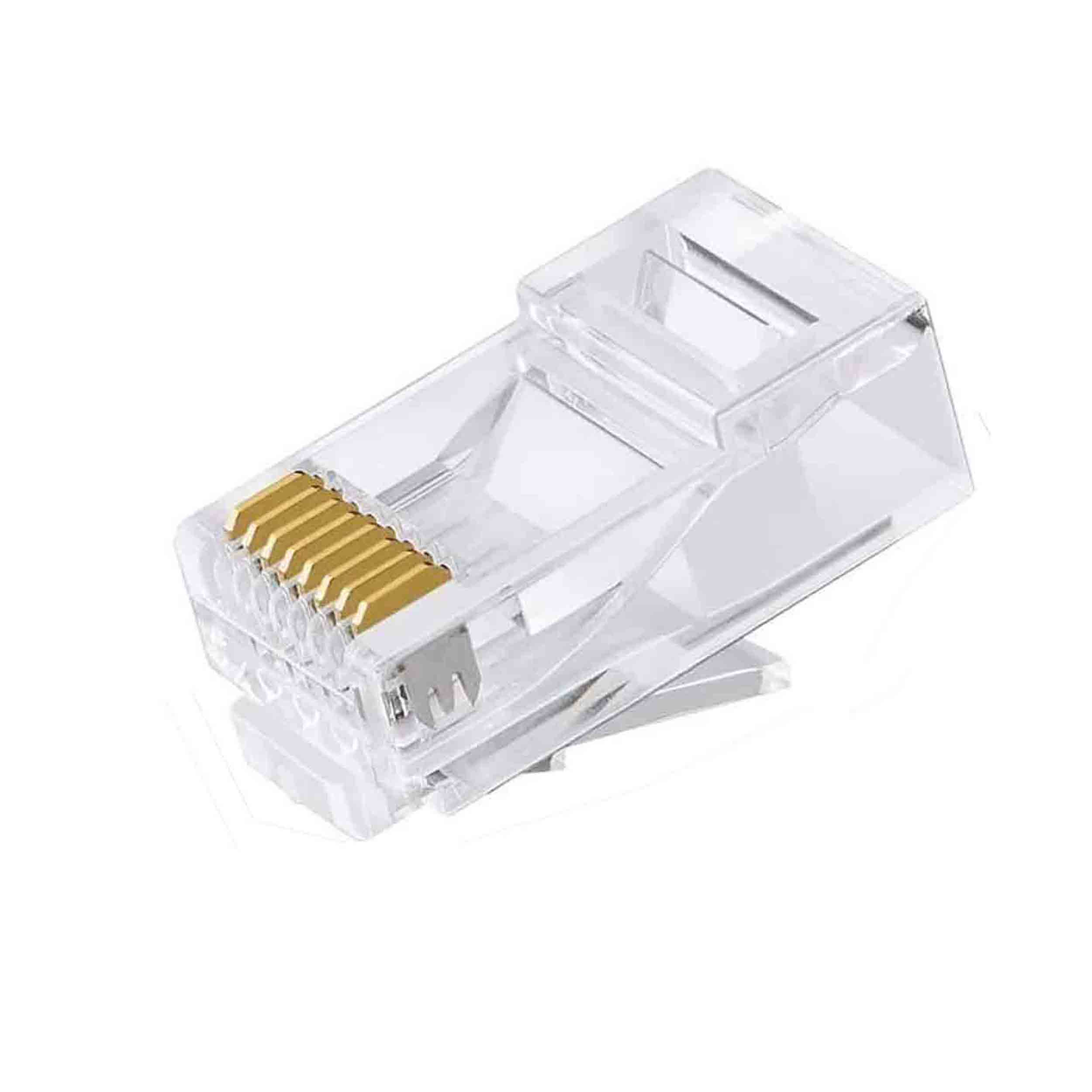 سوکت شبکه CAT6E امپ مدل JN16E بسته 100 عددی