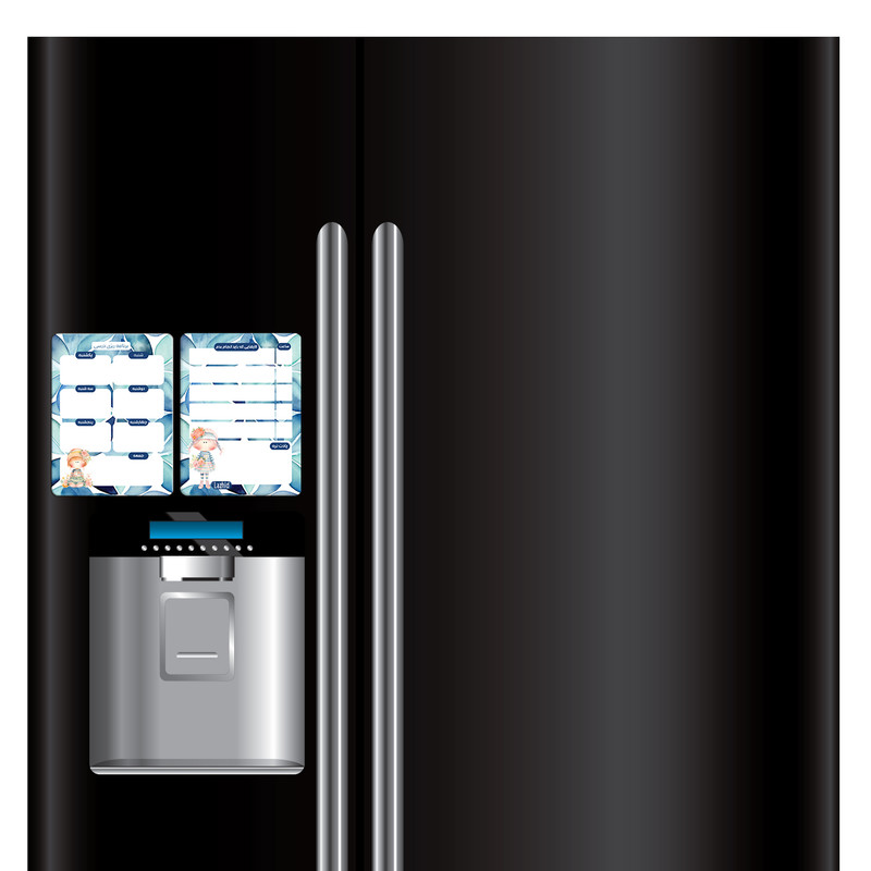 تخته وایت برد لاژید مدل برنامه ریزی درسی سایز 14x18 سانتی متر مجموعه 2 عددی