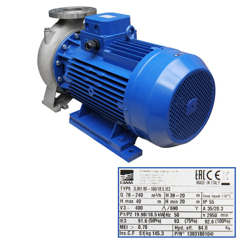 الکترو پمپ سانتریفیوژ ابارا مدل3LM/180-160