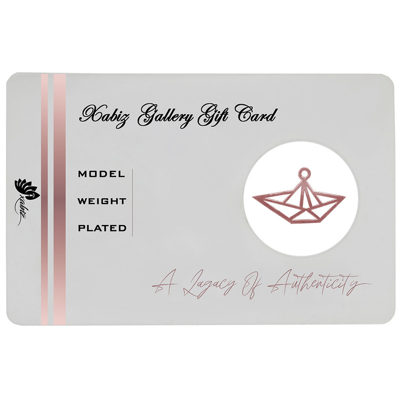 طلا گرمی 18 عیار ژابیز مدل اوریگامی قایق کد h207