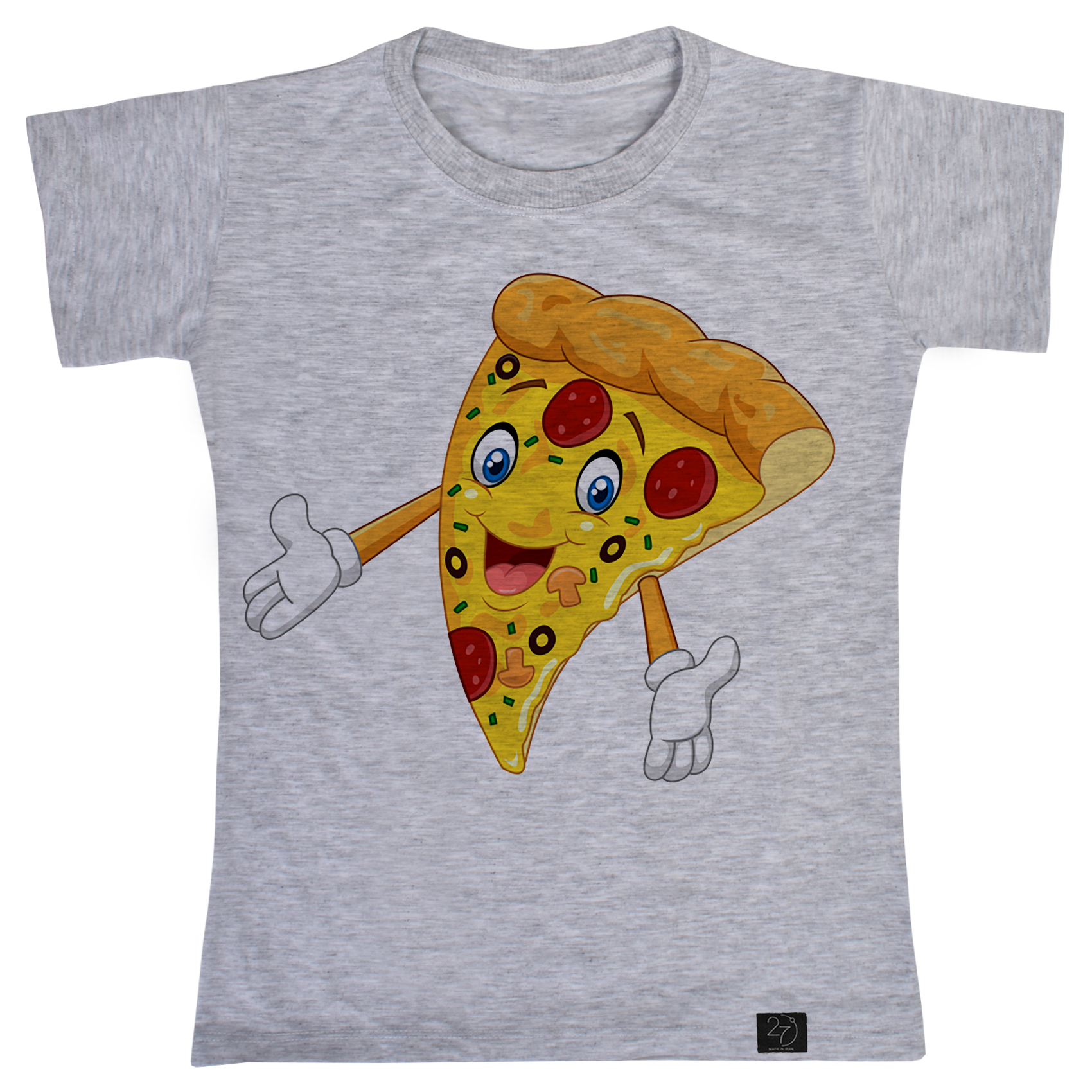 تی شرت آستین کوتاه دخترانه 27 مدل پیتزا کد T18