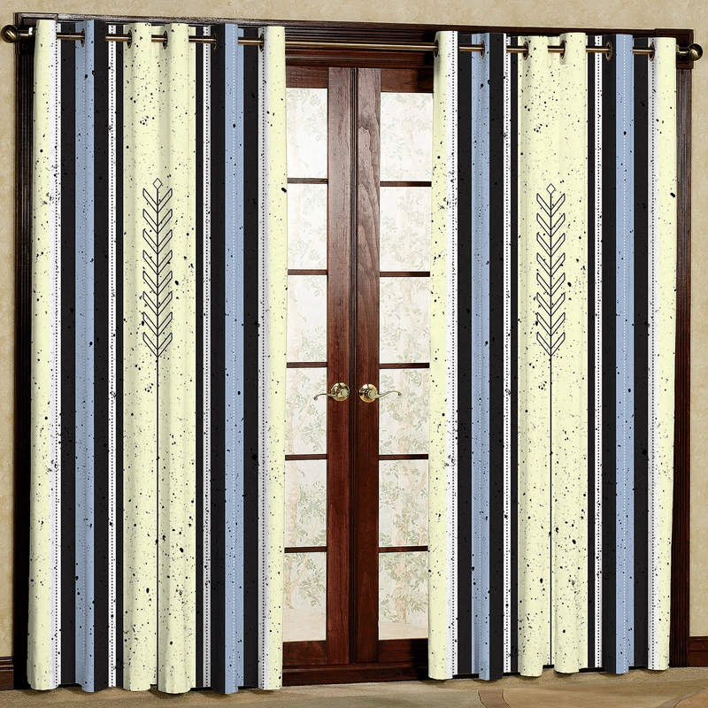   پرده مدل راه راه هازان پانچی کد 4674 سایز 140x200 سانتی متر