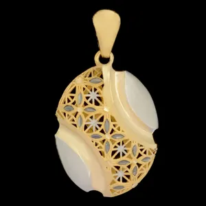 آویز گردنبند طلا 18 عیار زنانه طلای مستجابی مدل آوا کد 3680