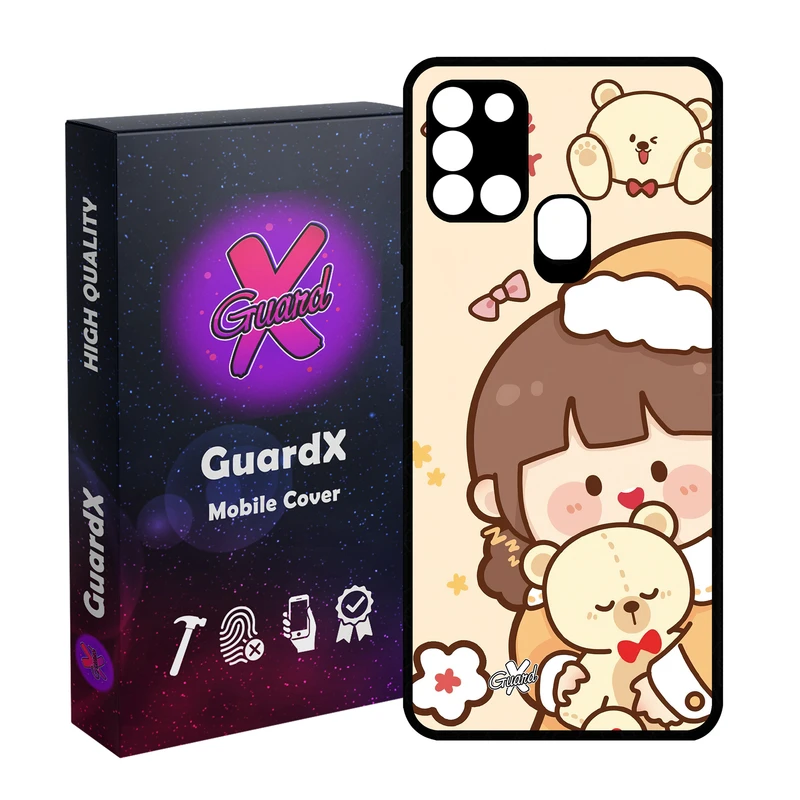 کاور گارد ایکس طرح Girl مدل Glass10524 مناسب برای گوشی موبایل سامسونگ Galaxy A21s