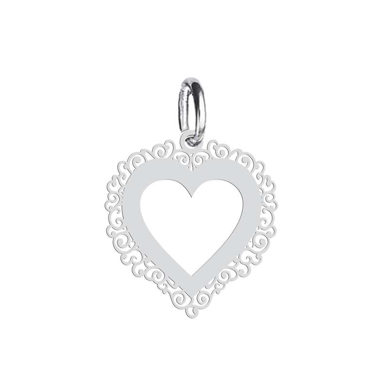 آویز گردنبند نقره هایکا  طرح قلب مدل n.ha 634