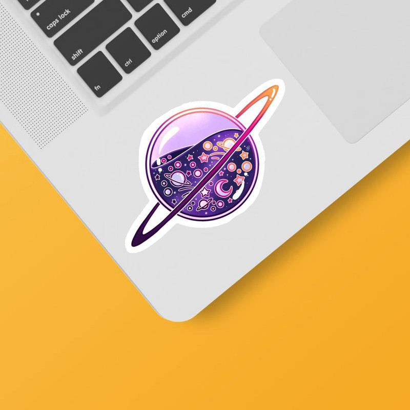 استیکر لپ تاپ و موبایل بووم طرح سیاره کد 07