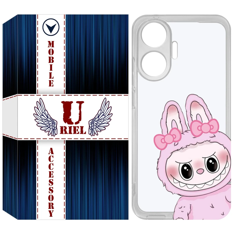 کاور یوریل مدل Clear کد 118 طرح لبوبو Labubu مناسب برای گوشی موبایل شیائومی Poco F7