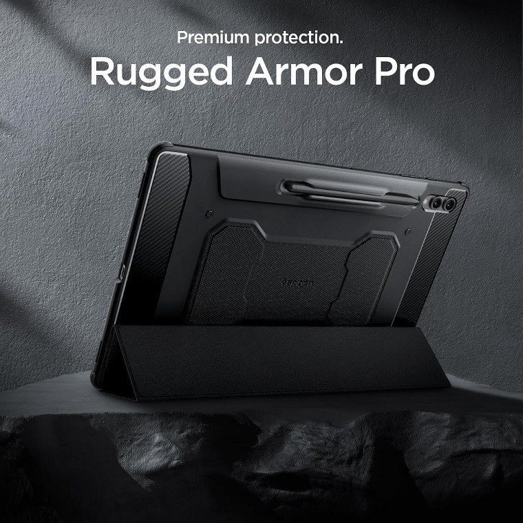 کیف کلاسوری اسپیگن مدل Rugged Armor Pro مناسب برای تبلت سامسونگ Galaxy Tab S10 Ultra / S9 Ultra / S8 Ultra
