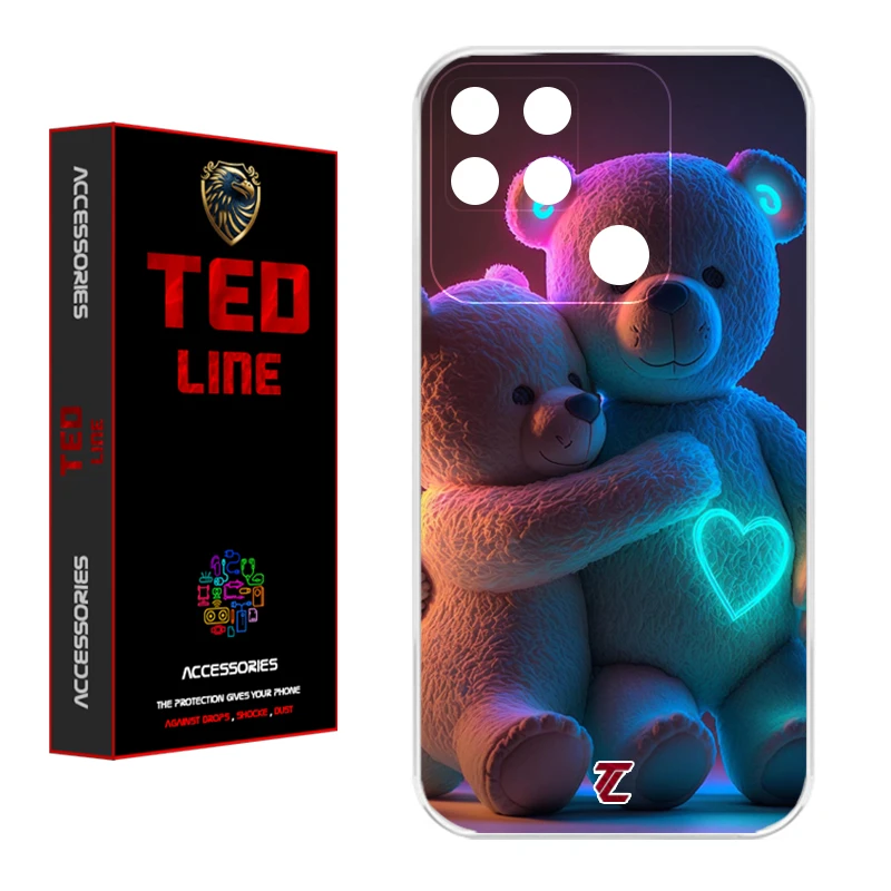 کاور تد لاین طرح خرس عاشق کد 1112 مناسب برای گوشی موبایل شیائومی Redmi 10A / 9C