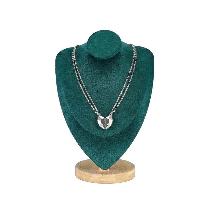 گردنبند زنانه مدل قلب مگنتی NG بسته 2 عددی