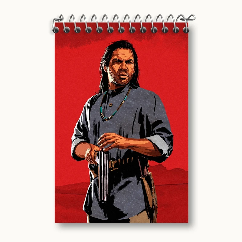 دفتر یادداشت 50 برگ خندالو مدل بازی رد دد (Read dead) کد F737