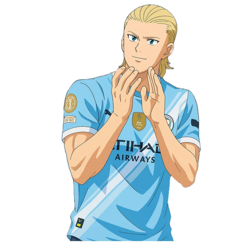 استیکر پارچه و لباس پاد آفرین مدل کارتونی فوتبالی ارلینگ هالند جذاب کد 1806