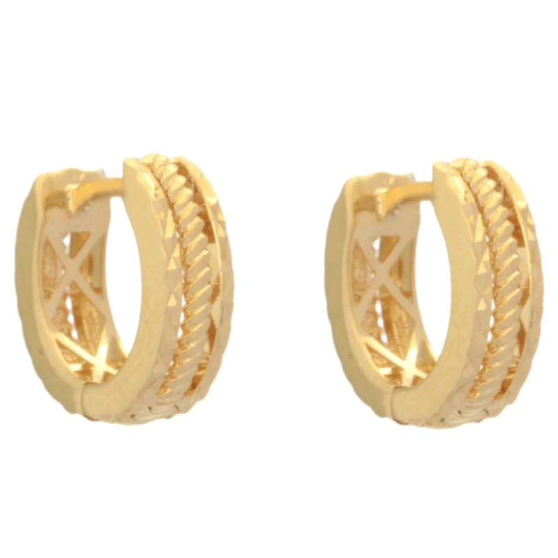 گوشواره کلیپسی طلا 18 عیار زنانه طلای مستجابی مدل گلوا تراش کد T663