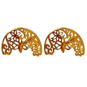 گوشواره طلا 18 عیار زنانه مدل میخی سبک کد 212
