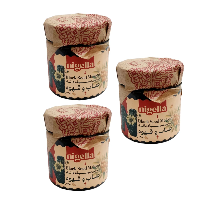 معجون سیاه دانه و عناب و قهوه نایجلا - 320 گرم بسته 3 عددی