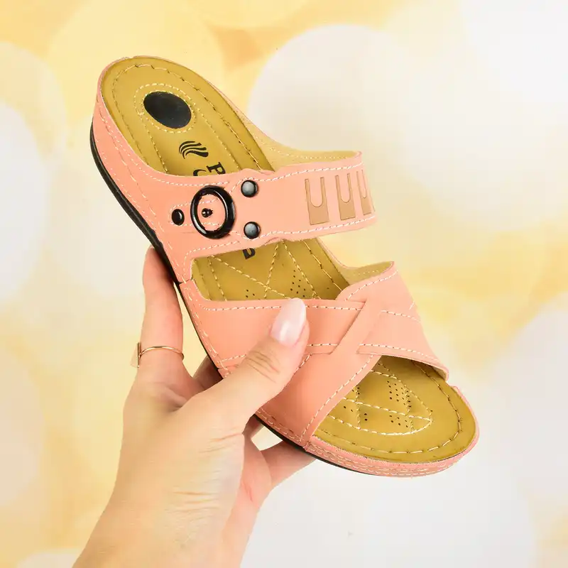 دمپایی زنانه مدل طبی سگکی کد KLBS.4019