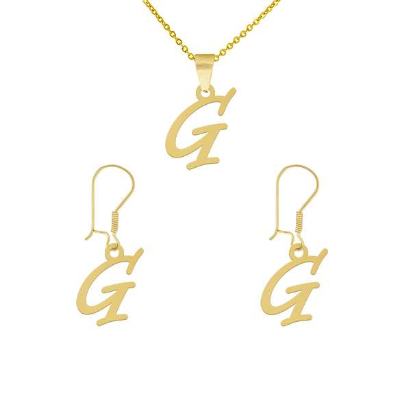نیم ست طلا 18 عیار زنانه طلای کامک مدل G