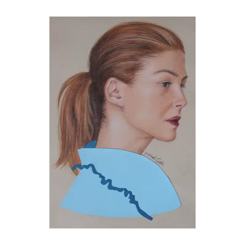 نقاشی مداد رنگی مدل رزاموند پایک کد 01